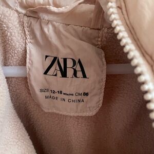 Zara kids pink puffer winter jacket size 12-18 months